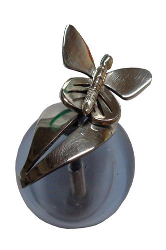 Holle kraal met sterling zilvermet Vlinder